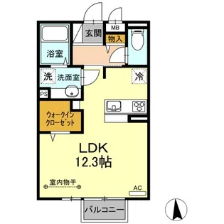 アゼリアコートA【2階】の間取り