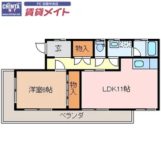 南町マンション【2階】の間取り