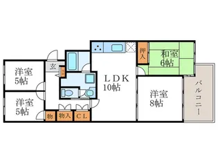 サンレジデンス錦綾東堀川【2階】の間取り