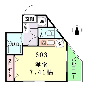 AXIS中町【女性限定アパート】【3階】の間取り