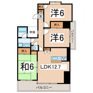 ラ・フォーレ甲府【1階】の間取り