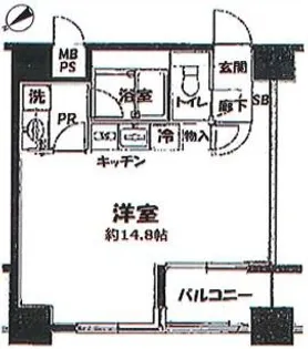 ユニーブル島津山【2階】の間取り