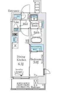イプセ住吉【6階】の間取り