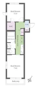 フェアーウィンド上野毛【2階】の間取り