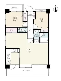 プリンスマンション神野東【5階】の間取り