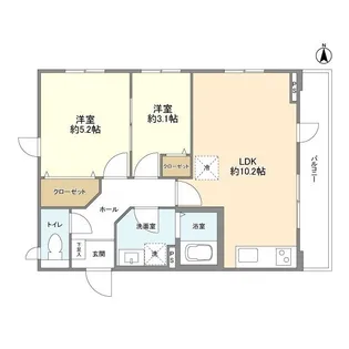 Peabody Homes Nakanosakaue【3階】の間取り