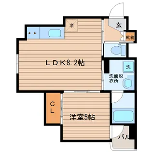 フェリシダ五橋【3階】の間取り