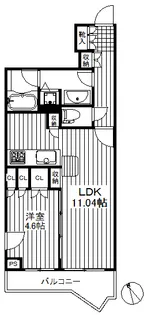 アクシルコート三軒茶屋【1階】の間取り