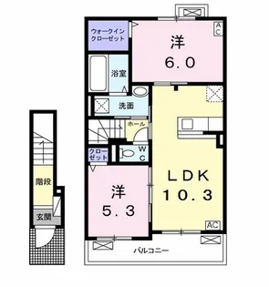 リヴェール・ピアI【2階】の間取り