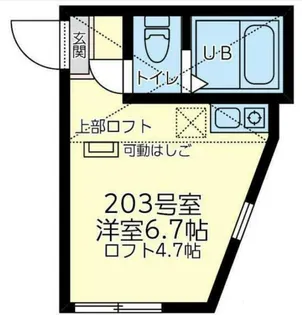 ユナイト星川ジョンポラニー【2階】の間取り