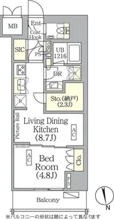 ザ・パークハビオ神楽坂レジデンスSouth【6階】の間取り