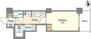 ラティエラ横濱天王町【4階】の間取り