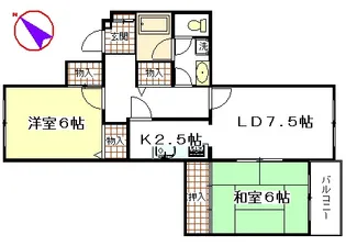 ユニーブル横浜山手第二【2階】の間取り
