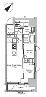 プラウドフラット日本橋馬喰町【14階】の間取り
