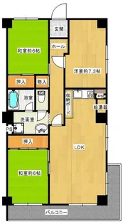 星和伊勢原マンション【1階】の間取り