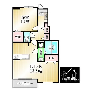 サンウィステリアII【1階】の間取り