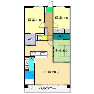 アルファステイツ御座【10階】の間取り