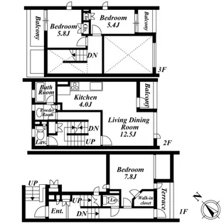 プレミアガーデン本郷 S棟【1階】の間取り