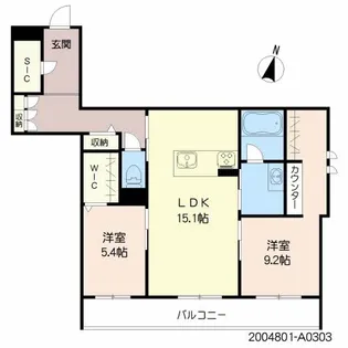 シャーメゾン湖東グランデ【3階】の間取り