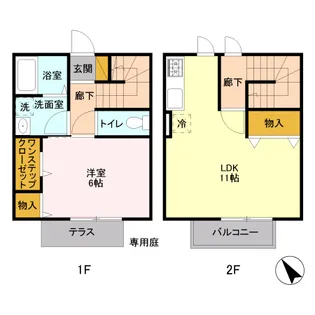 メゾン・ド・サンセール10番館・11番館 11番館の間取り