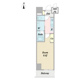 iPark中野坂上【5階】の間取り