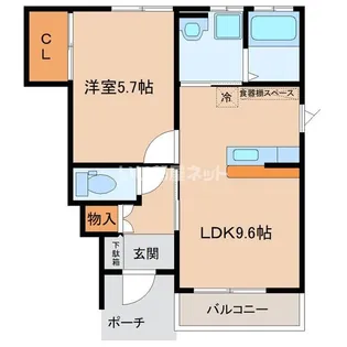 パーチェA【1階】の間取り