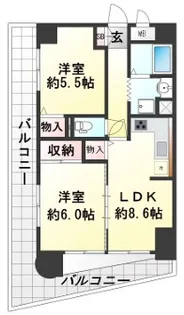 ライオンズマンション姫路【4階】の間取り