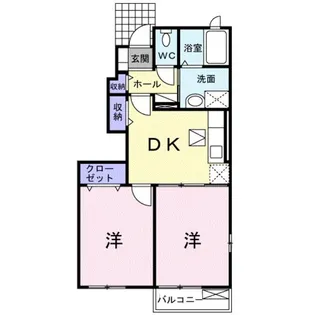 レバータ2 A【1階】の間取り