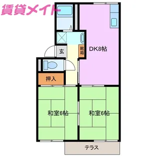 プレジール宏【1階】の間取り
