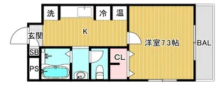 ハイツピュア【1階】の間取り
