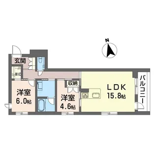 アンムート戸越公園【2階】の間取り