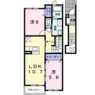 カーサ・プリムラ【2階】の間取り