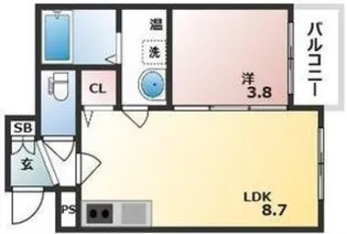 GRANDIR矢田【2階】の間取り