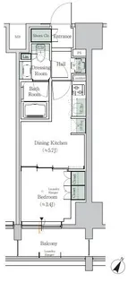 ONE ROOF RESIDENCE TAMACHI【11階】の間取り