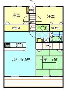 フロ-ラル帯山【1階】の間取り