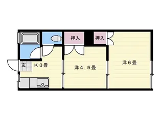 サンハイツ武岡【2階】の間取り