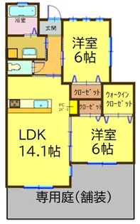 Kハイム湘南10番館【1階】の間取り