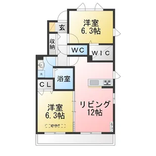 ヒルズ南明大寺【2階】の間取り