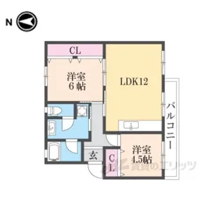 男山第2住宅103号棟【2階】の間取り