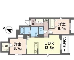 シャーメゾン湘南菱沼【3階】の間取り