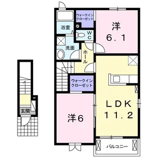 アンソレイエIX【2階】の間取り
