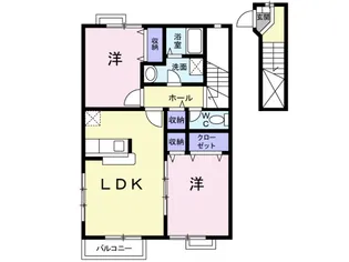 シャイン・スクエアB【2階】の間取り