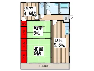 ライフピア山田【2階】の間取り