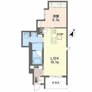 シャーメゾン豊中本町II【1階】の間取り