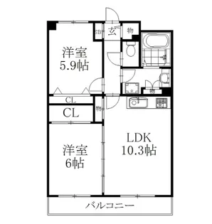 ロワールヒエダ【7階】の間取り