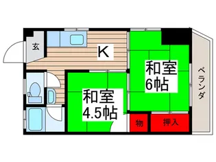 矢野マンション【4階】の間取り