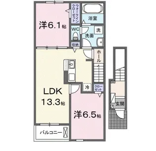 パラディ 久山弐番館【2階】の間取り