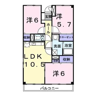 EXECUTIVE HOUSE【3階】の間取り