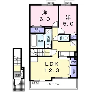 ルクリア【2階】の間取り