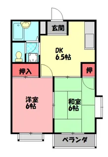 エルディム中田A棟【1階】の間取り